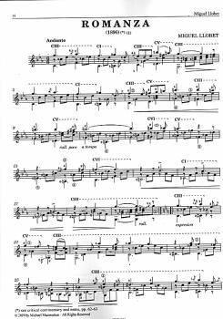 Preview: Llobet, Miguel: Complete Works for Solo Guitar Vol. 2: Originalkompositionen für Gitarre solo, Noten Beispiel