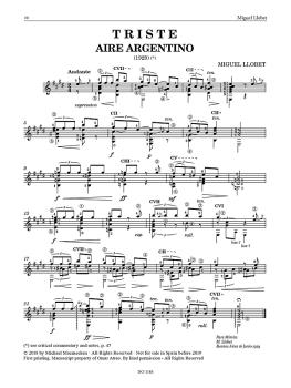 Preview: Llobet, Miguel: Complete Works for Solo Guitar Vol. 3: Argentina, technische Studien für Gitarre solo, Noten Beispiel