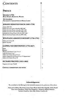 Preview: Llobet, Miguel: Complete Works for Solo Guitar Vol. 4: Transcriptions and Quadrat d'or für Gitarre solo, Noten Inhalt