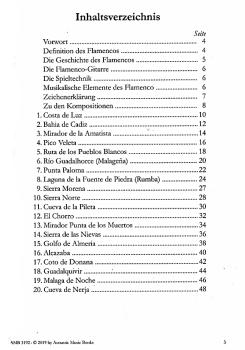 Preview: Luft, Volker: Flamenco Esencial - 20 Flamenco Solos für Gitarre, Noten und Tabulatur Inhalt