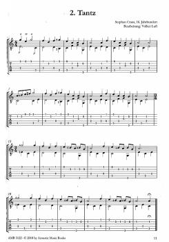 Preview: Luft, Volker: The Golden Age - Lautenmusik der Renaissance für Gitarre solo, Noten & Tabulatur Besipiel