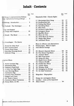 Preview: Mann, Woody: Blues Roots, die Stilrichtungen der Fingerstyle Blues Gitarre, Lehrwerk und Songbook, Noten und Tabulatur Inhalt