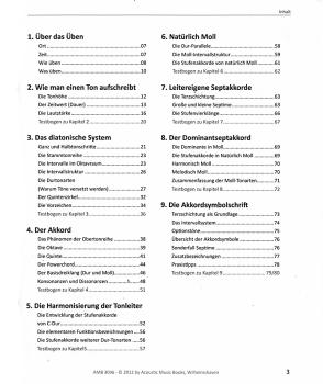 Preview: Meffert, Wolfgang: Finally understanding harmony Volume 1, introduction to music theory (not only) for guitarists (Text: German), Content