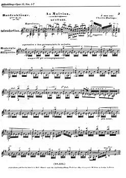 Preview: Mertz, Johann Kaspar: Guitar Works Vol. 3, Bardenklänge Hefte 1-7, Edition Simon Wynberg, Noten für Gitarre solo Besipiel