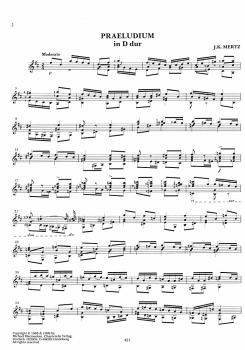 Preview: Mertz, Johann Kaspar: Guitar Works Vol. 5, leichte und didaktische Stücke, Edition Simon Wynberg, Noten für Gitarre solo Beispiel