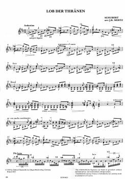 Preview: Mertz, Johann Kaspar: Guitar Works Vol. 7, Six Schubert Songs, Edition Simon Wynberg, Noten für Gitarre solo Beispiel
