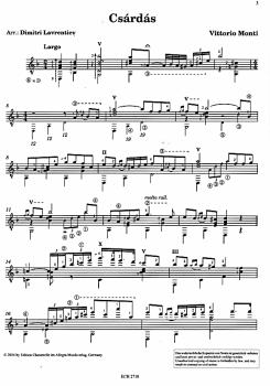 Preview: Monti, Vittorio: Czárdás für Gitarre Solo Noten