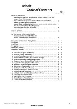 Preview: Morone, Franco: Basic Fingerstyle Collection, Inhalt