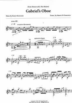 Preview: Ennio Morricone for Classical Guitar, Gitarre solo Noten Beispiel