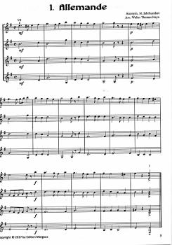 Preview: Musik der Luther-Zeit für 4 Gitarren oder Gitarrenensemble arrangiert, Noten Beispiel