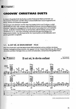Preview: Nünning. Eddie: Groovin` Christmas, Weihnachtslieder für Gitarre solo und Duo, Noten und Tabulatur Beispiel