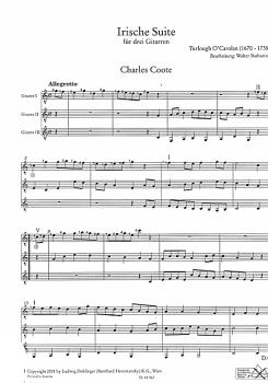 Preview: O`Carolan, Turlough: Irish Suite für 3 Gitarren oder Gitarrenensemble, Trio Noten Beispiel