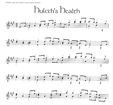 Preview: Landau, Hans W.F.: Turlough O`Carolan für Mandoline solo, Irische Musik, Noten und Tabulatur Beispiel