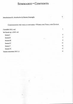 Preview: Paganini, Niccolo: Composizioni per Viola e chitarra, für Bratsche und Gitarre, Noten Inhalt