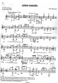 Preview: Piazzolla, Astor: The Last Tango, für Gitarre solo, Arrangements Roland Dyens, Noten Beispiel