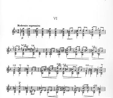 Preview: Ponce, Manuel Maria: 12 Preludes for guitar solo, sheet music sample