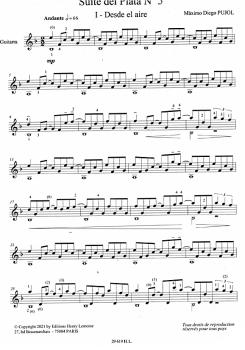 Preview: Pujol, Maximo Diego: Suite del Plata Nr. 5, Gitarre solo Noten Beispiel