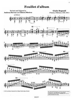 Preview: Regondi, Giulio: Feuillet d`album für Gitarre solo, Noten Beispiel