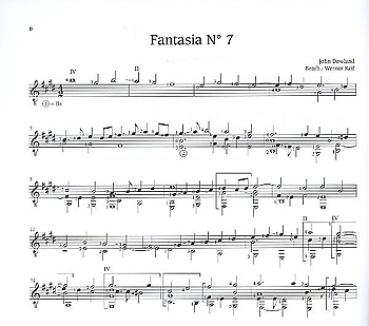 Preview: Reif, Werner: Lautenstücke der Renaissance England für Gitarre solo, Noten Beispiel