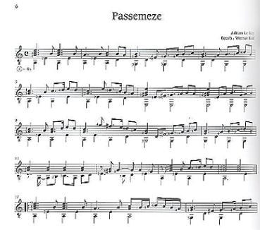 Preview: Reif, Werner: Lautenstücke der Renaissance Frankreich für Gitarre solo, Noten Beispiel