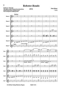 Preview: Reiser, Peter: Roboter-Rondo für 7 Gitarren oder Gitarrenensemble, Noten Beispiel