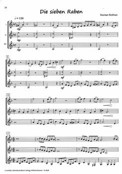 Preview: Rothen, Roman: Märchenhaftes für 3 Gitarren, Noten für Gitarrenensemble, Gitarrentrio Beispiel