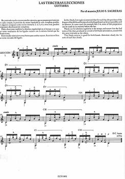 Preview: Sagreras, Julio: Guitar Lessons 1-3- Las Primeras, Segundas y Terceras Leciones, Gitarrenschule Band 1 bis 3 Beispiel