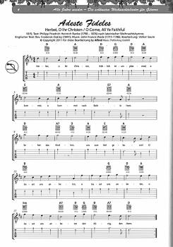 Preview: Saure, Volker: Alle Jahre wieder, Die schönsten Weihnachtslieder für Gitarre, Noten und Tabulatur, Liederbuch Beispiel
