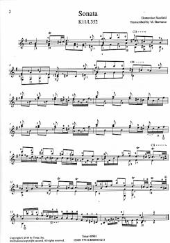 Preview: Scarlatti, Domenico: Five Sonatas, K11 K32, K27, K474, K531, Bearb. Manuel Barrueco, Gitarre solo, Noten Beispiel