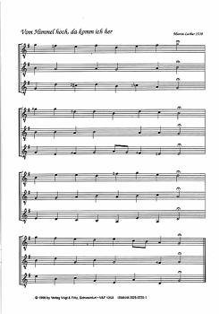Preview: Schindler, Klaus: Advent, Weihnachtslieder für 3 Gitarren, Noten Beispiel