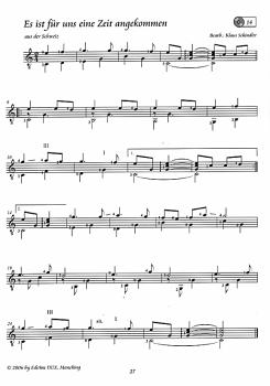 Preview: Schindler, Klaus: Stille Nacht, Weihnachtslieder für Gitarre solo oder Duo, Noten Beispiel
