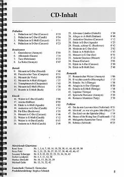 Preview: Das Klassische Gitarrenbuch, herausgegeben von Stephan Schmidt, Gitarre solo, Noten und Tabulatur Inhalt