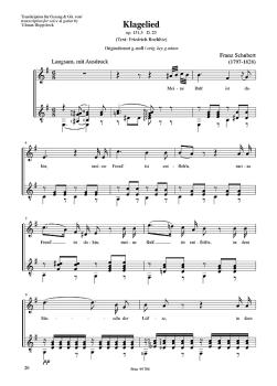 Preview: Schubert, Franz: 14 Lieder nach verschiedenen Dichtern (2) für Tenor und Gitarre - Lieder mit Gitarre Band 8, Noten Beispiel