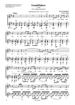 Preview: Schubert, Franz: 9 Lieder nach Texten von Mayrhofer für Gesang und Gitarre - Lieder mit Gitarre Band 9, Noten Beispiel