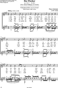 Preview: Schubert, Franz: 15 Lieder nach Texten von Goethe (2) für Tenor und Gitarre - Lieder mit Gitarre Band 7, Noten Beispiel