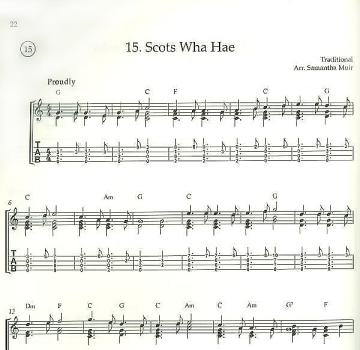 Preview: Scottish Folk Tunes for Ukulele, Noten und Tabulatur Beispiel