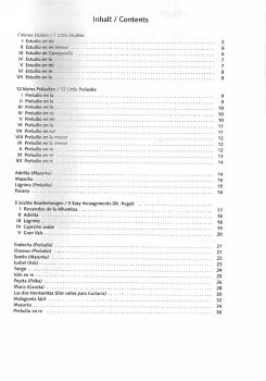 Preview: Tarrega, Francisco: Tarrega for guitar, Noten für Gitarre solo Inhalt