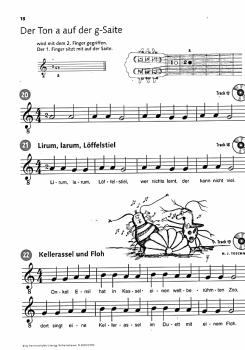 Preview: Teschner, Hans Joachim: Fridolin Band 1, Gitarrenschule für Kinder Beispiel