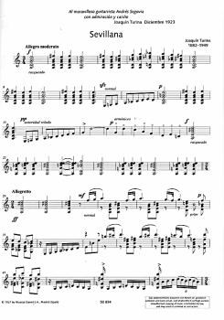 Preview: Turina, Joaquin: Obras para Guitarra, Noten für Gitarre solo, Urtext Beispiel