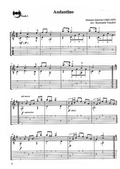 Preview: Vassiliev, Konstantin: Deutsche Meister der Musik, Noten und Tabulatur für Gitarre solo Beispiel