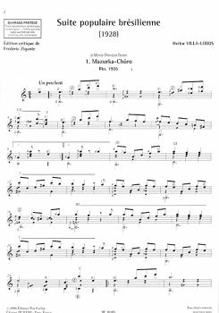 Preview: Villa-Lobos, Heitor: Suite Populaire Brésilienne für Gitarre solo Beispiel