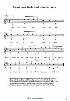 Preview: Wagenschein, Matthias: Lieblings-Weihnachtslieder für Gitarre, leere und gegriffene Bässe, Noten Beispiel