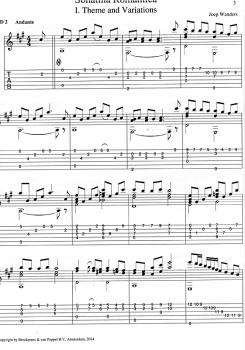 Preview: Wanders, Joep: Guitar Recital 2, leichte bis mittelschwere Stücke für Gitarre solo, Noten und Tabulatur Beispiel