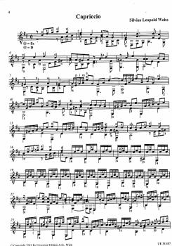 Preview: Weiss, Slvius Leopold: Ouverture und Capriccio für Gitarre solo - Neue Karl Scheit Edition, Noten Beispiel