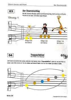 Preview: Weisshaar, Armin: Gitarre lernen mit Flunk - Gitarrenschule für Kinder, Beispielseite