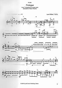 Preview: Wüller, Lars: 12 Mysteries für Gitarre solo, Noten Beispiel