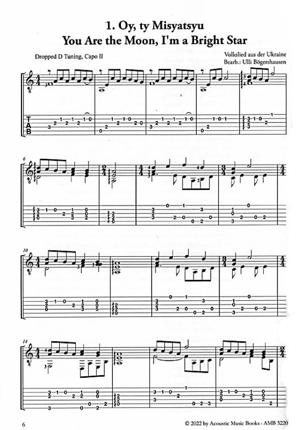 Acoustic Guitar for Peace - Music for Ukraine, for 1-2 Guitars, sheet music