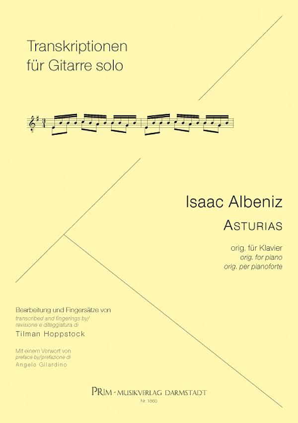 Albéniz, Isaac: Asturias for guitar solo, sheet music