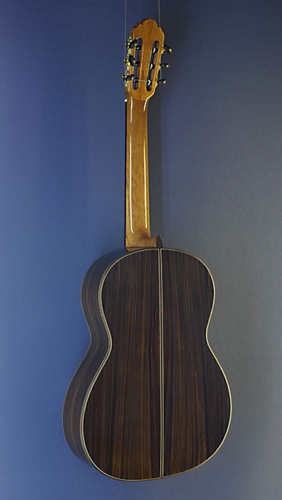 Antonio de Vega, Auditorio Zeder, vollmassive Gitarre aus Zeder und Palisander, spanische Konzertgitarre Rückseite