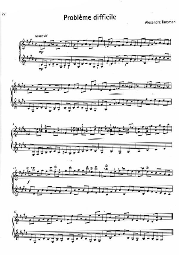 Beginner`s Guitar Duos, 18 Stücke aus verschiedenen Jahrhunderten für 2 Gitarren, Noten Beispiel